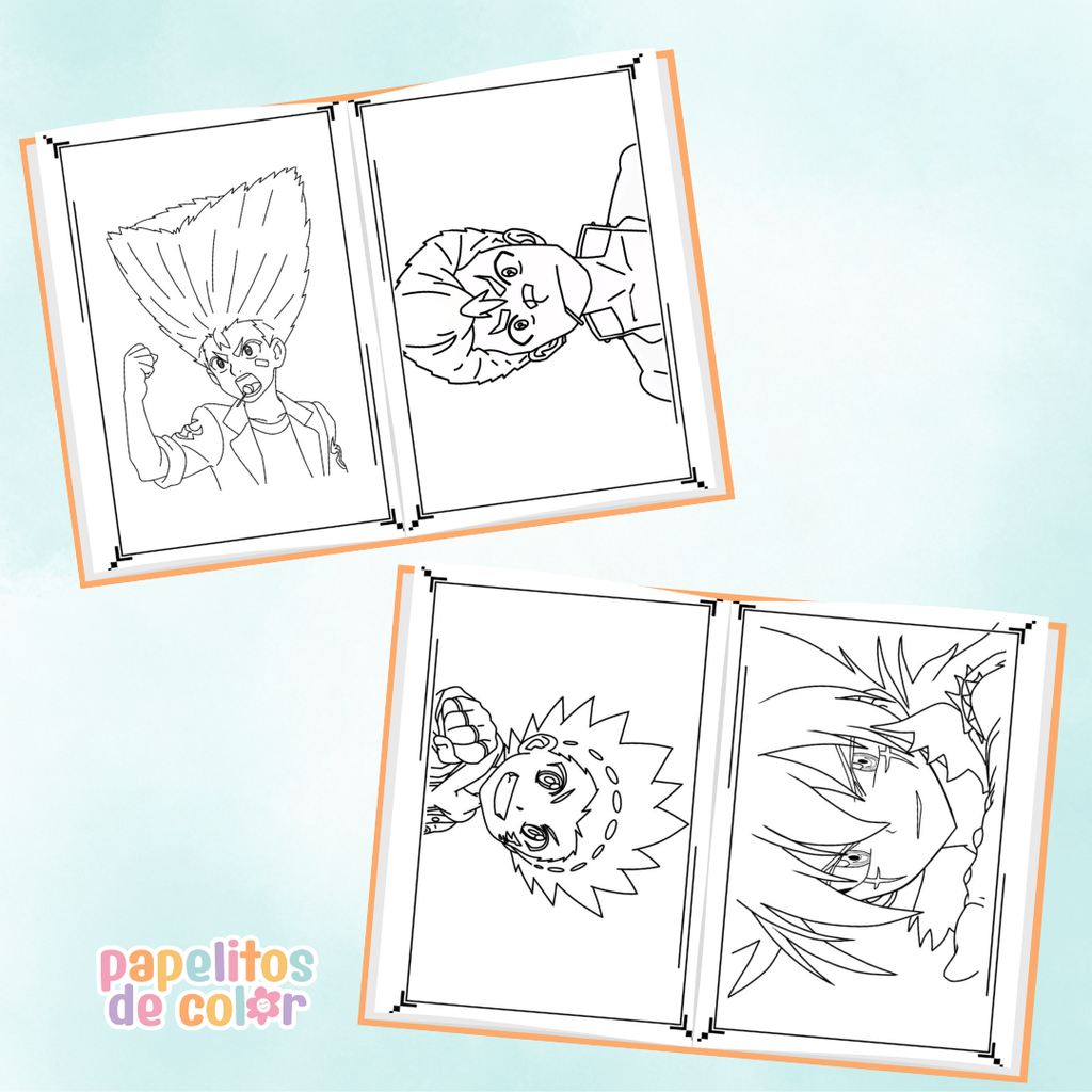🌀 Libritos para Colorear A6 – Beyblade (Abrochados)