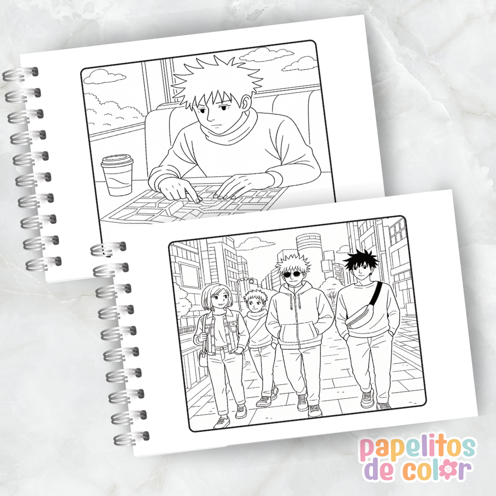 ⚔️ Libro para pintar Jujutsu Kaisen ⚔️