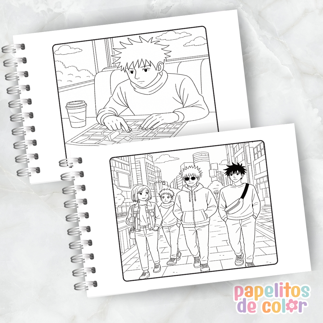 ⚔️ Libro para pintar Jujutsu Kaisen ⚔️