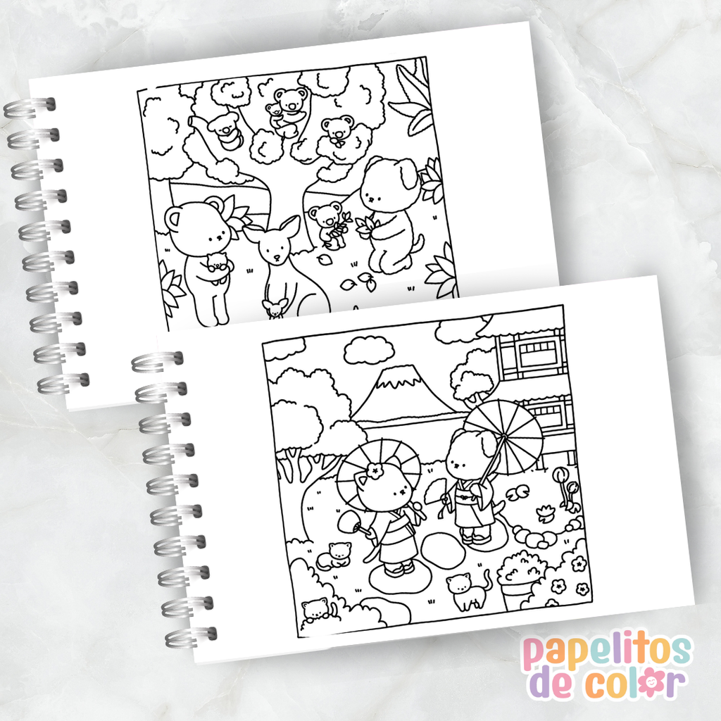 🍓✈️Libro para Pintar Berrie Travel  🌍🎨