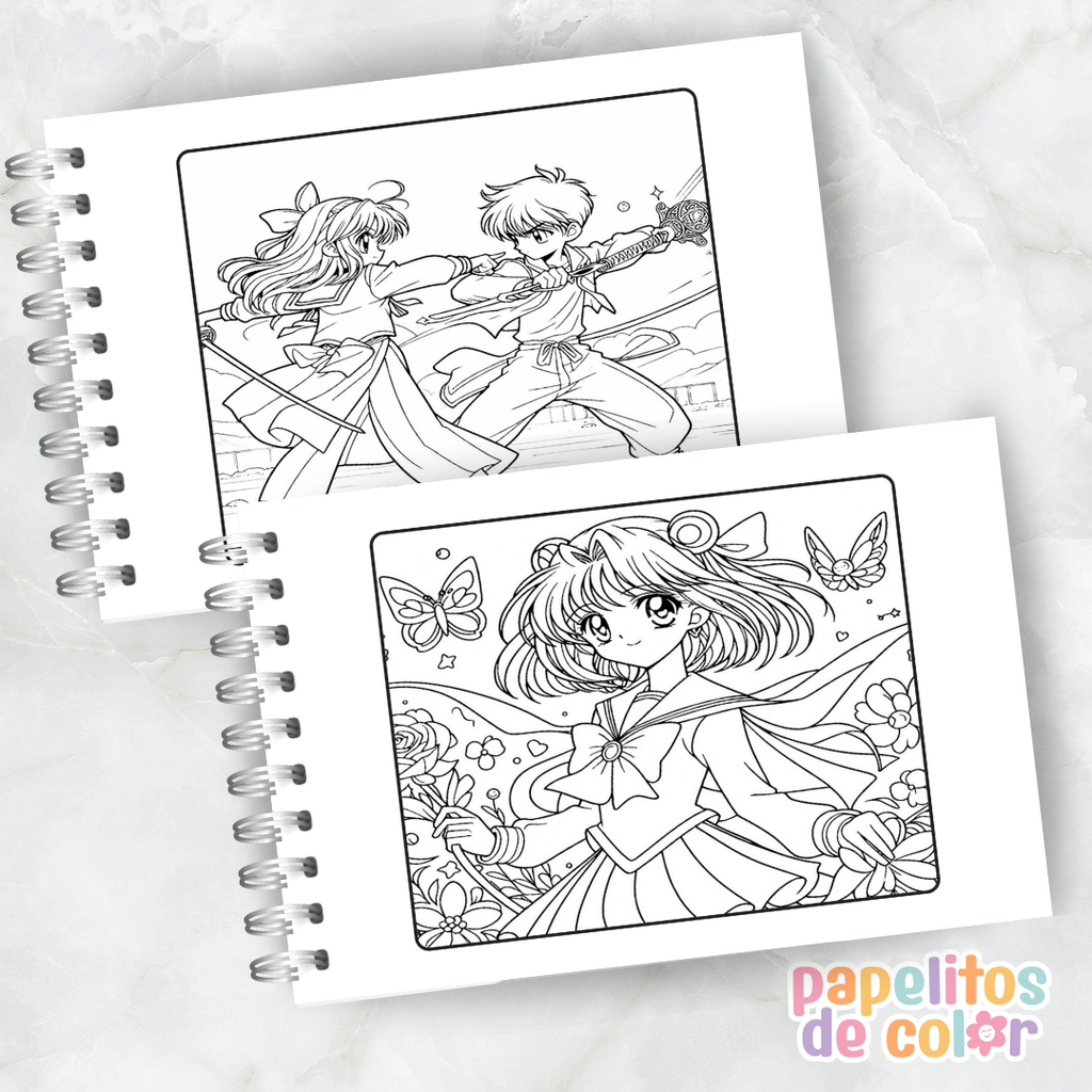 🎨 Libro para Pintar de Sakura 🌸✨