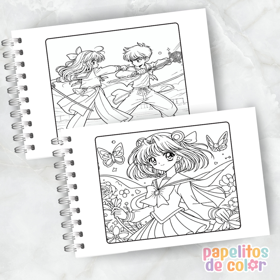 🎨 Libro para Pintar de Sakura 🌸✨