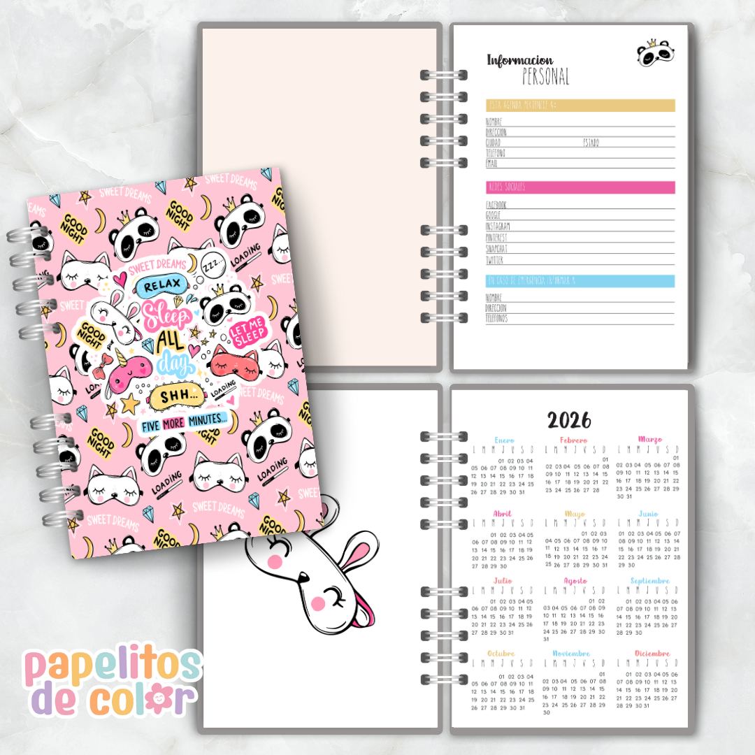 Agenda Semanal Antifaz 2026 🎭✨