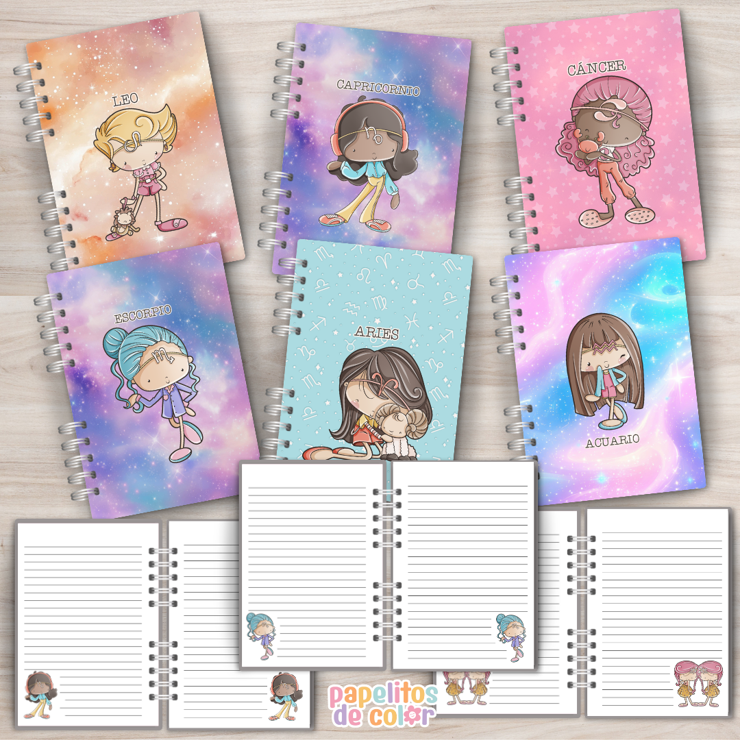 🌙✨ Pack Cuadernos Zodíaco Cute  💖