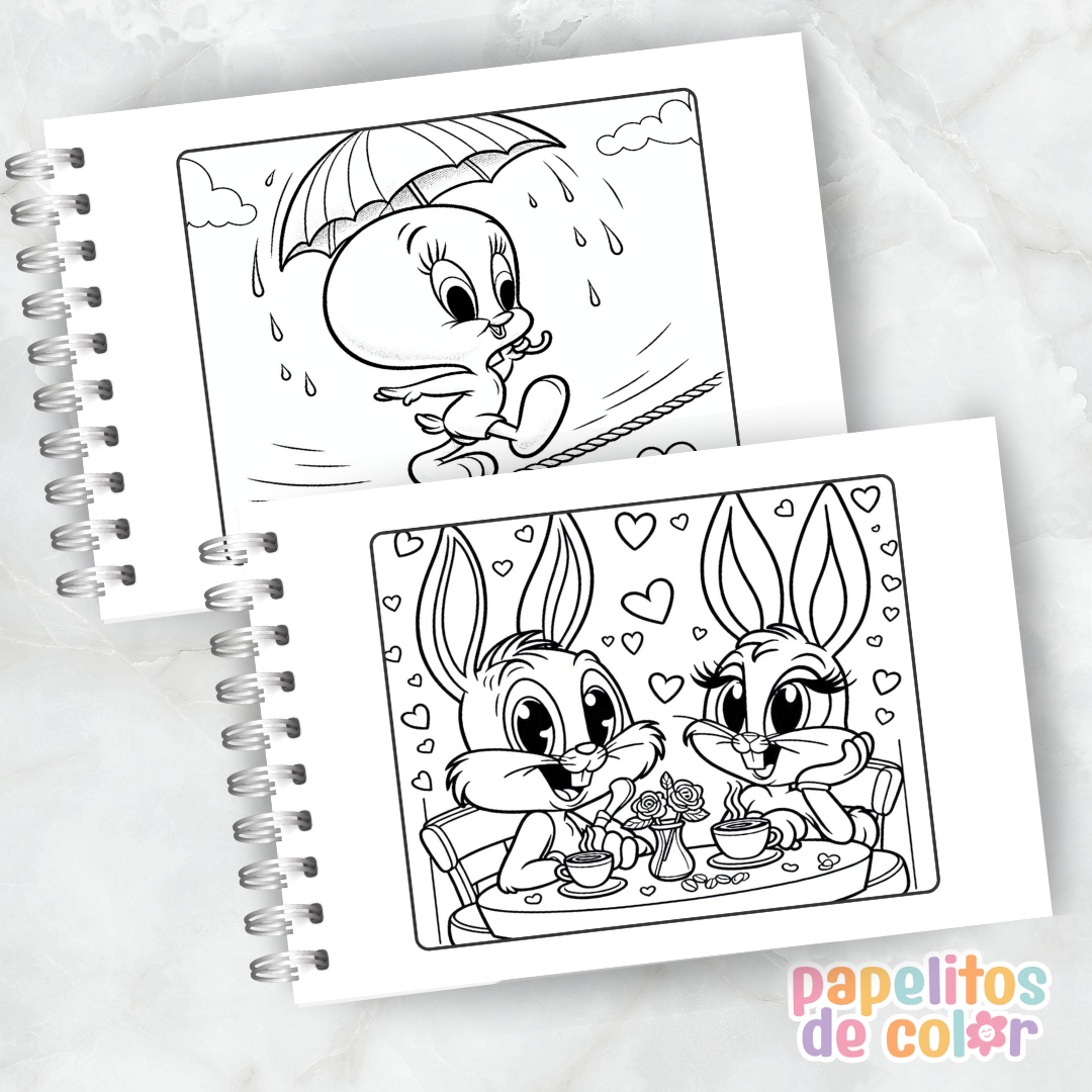 🎨 Libro para Pintar de Looney Tunes 🐰✨