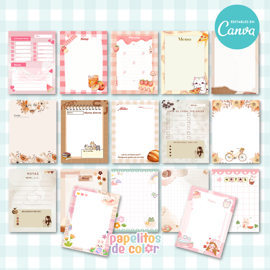 ✨ Combo Blocs x204 📝 | Editable en Canva PRO 🎨