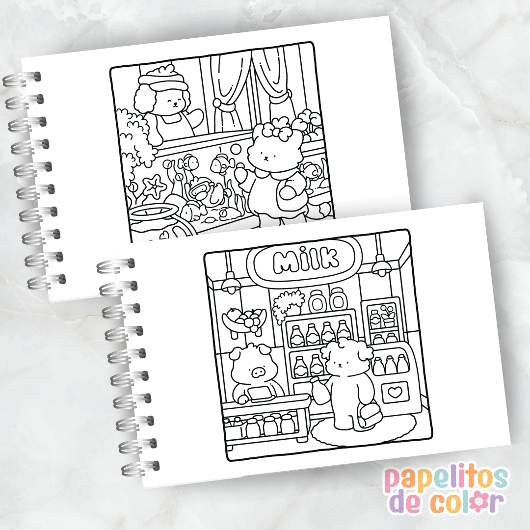 🧸 Cuaderno para Pintar Cuddle Buddies✨