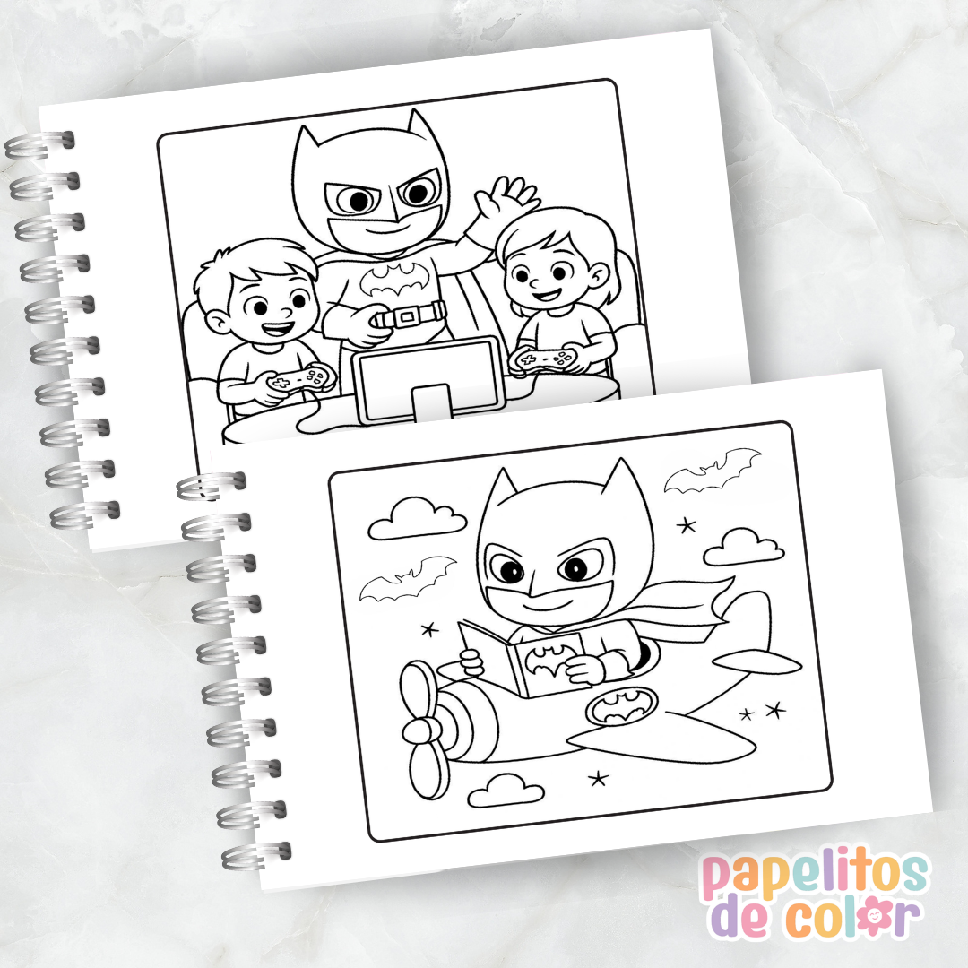 🖤🦇 Libro para pintar Batman 🦇🖤