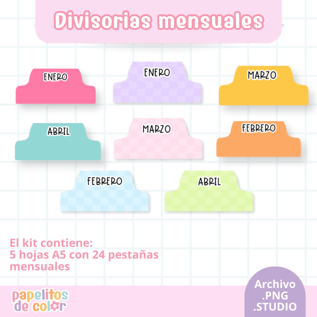 Solapas Divisorias Kit 1 – 5 diseños ✨