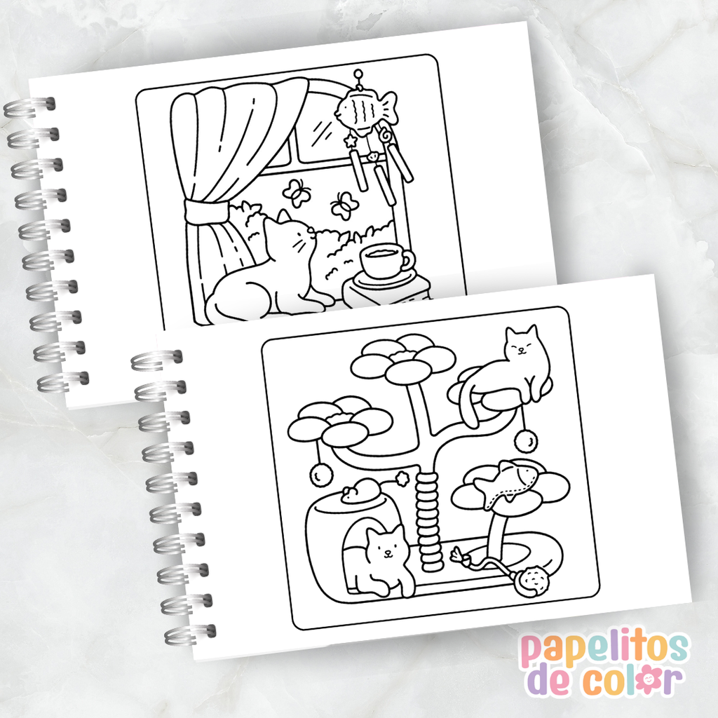 🐱 Libro para Pintar Cat Moments 🎨✨