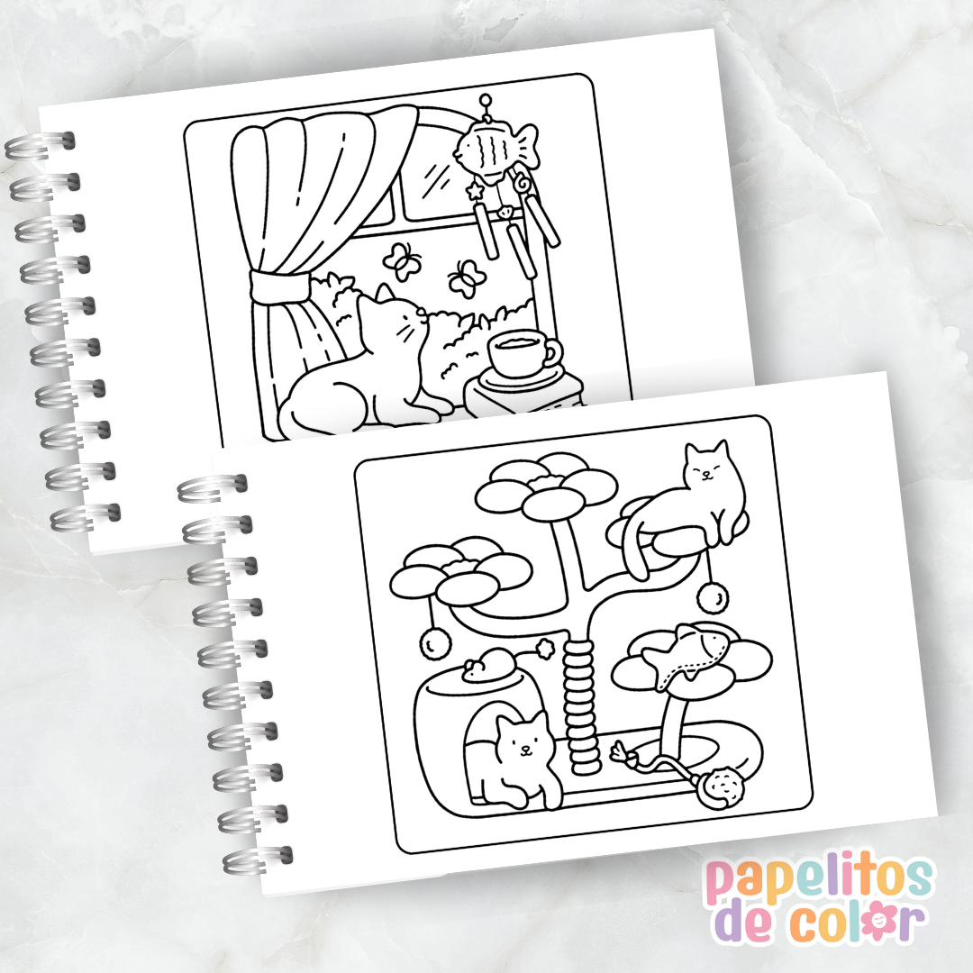 🐱 Libro para Pintar Cat Moments 🎨✨