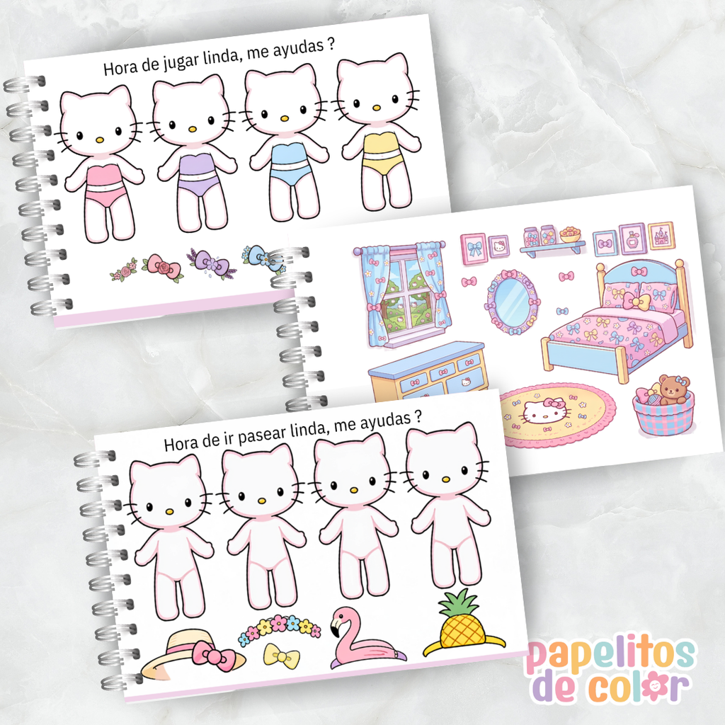 🎀🐱 ¡Paper Dolls Hello Kitty! 🌸💖