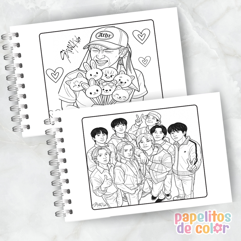 🎤✨ Libro para pintar Stray Kids ✨🎤