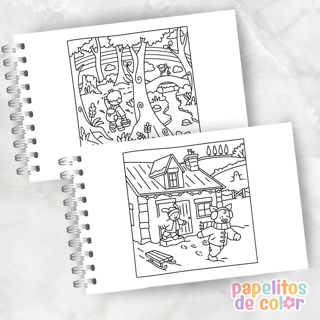 🌦️🎨 Libro para Pintar Whatever the Weather  ✨