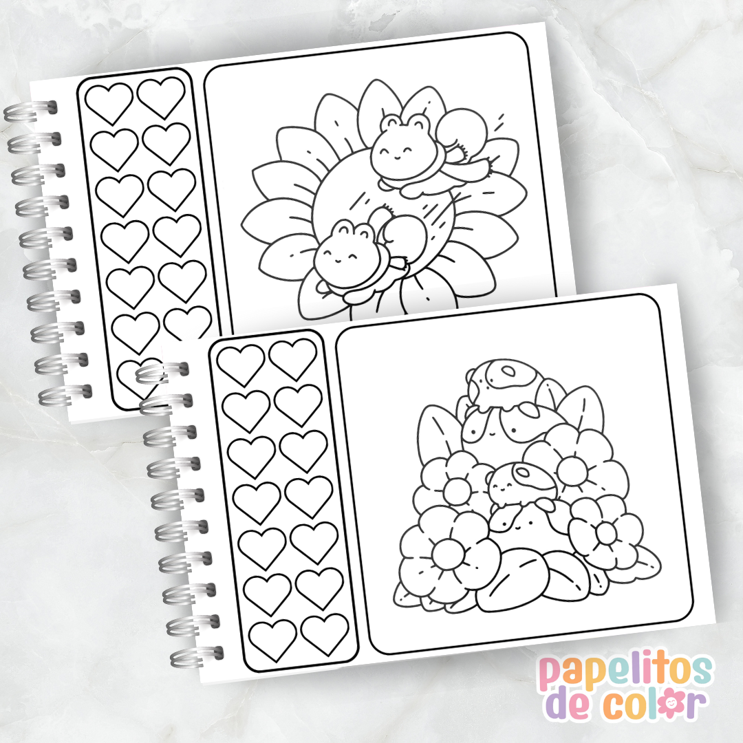 🌸 Libro para Pintar -  Blooming Flowers 🦊