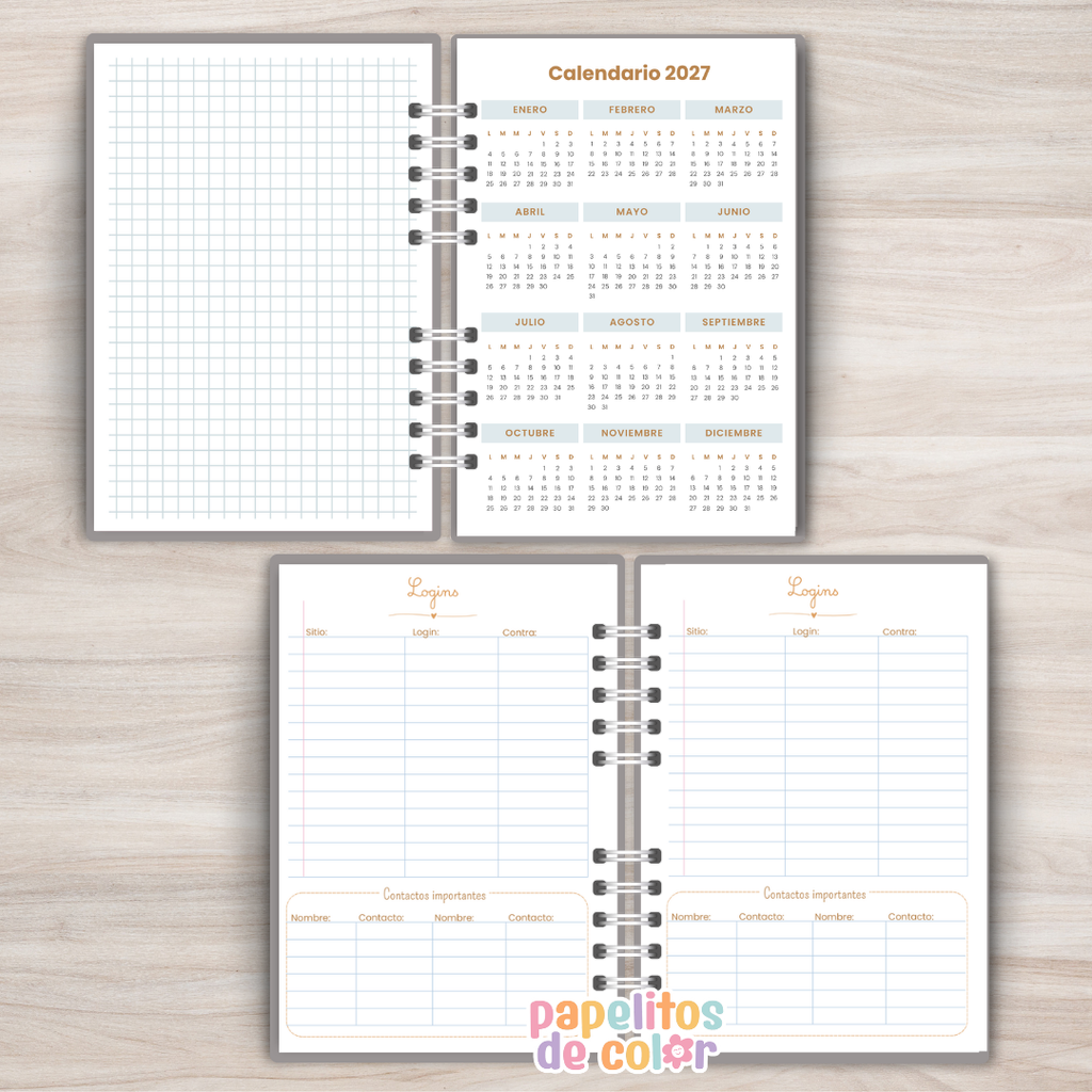 📔Agenda Melina -  2 Días por Hoja 💕
