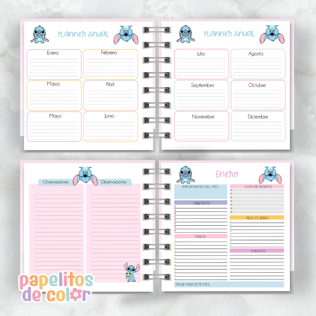 💫 Agenda Stitch 2026 (15x15 cm)