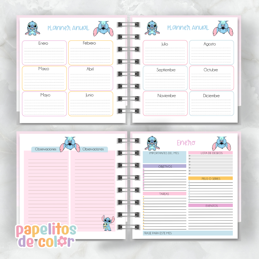 💫 Agenda Stitch 2026 (15x15 cm)