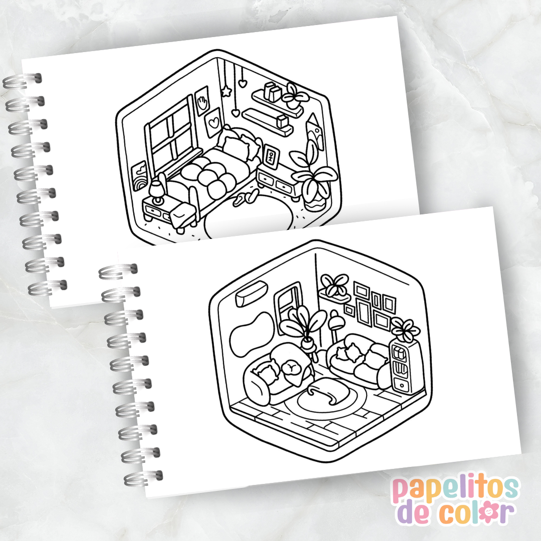🏡 Cuaderno para Pintar Cozy Corners 2✨