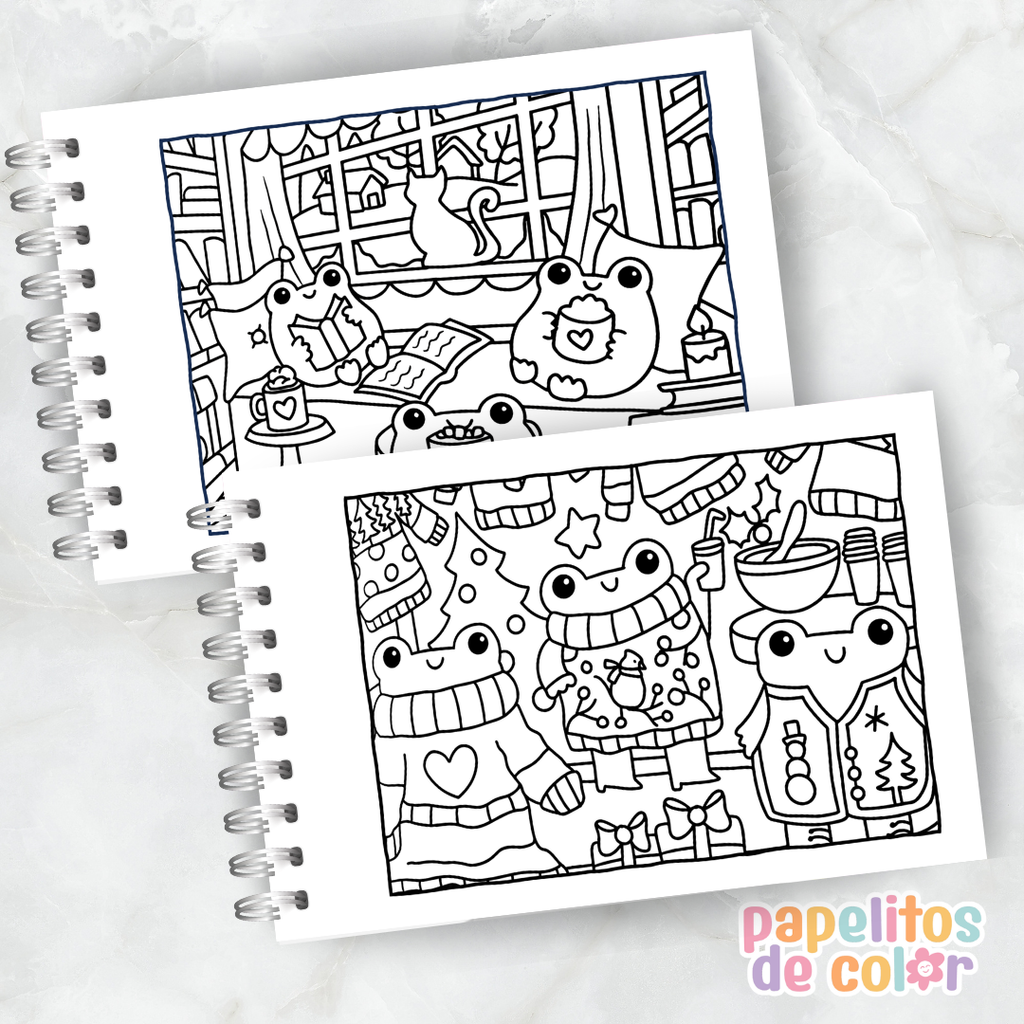 🐸✨ Libro para Pintar Froggin Adventure 🎨🌿
