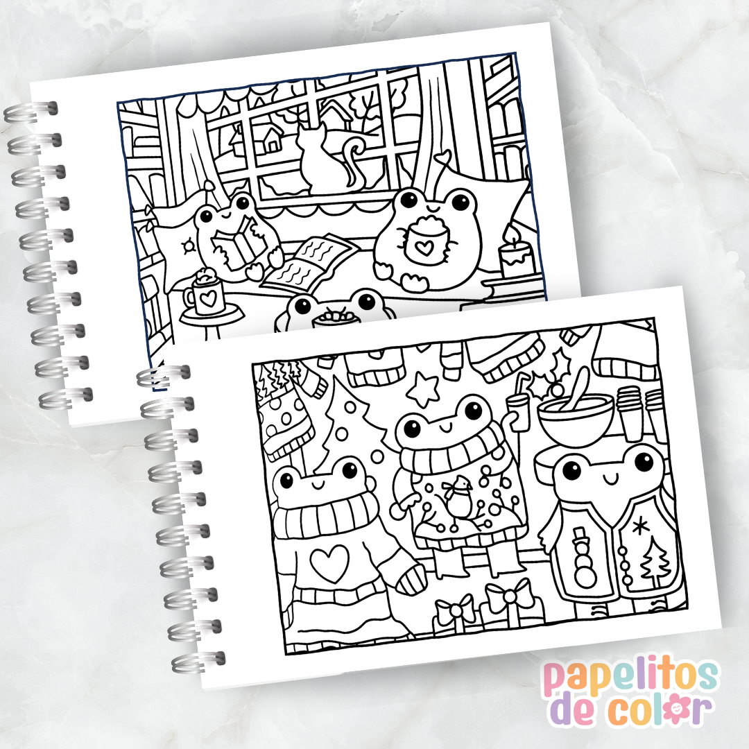 🐸✨ Libro para Pintar Froggin Adventure 🎨🌿