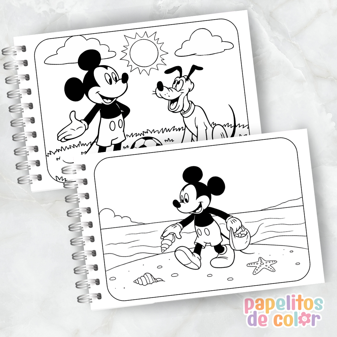 🎨 Libro para Pintar Mickey  🖍️