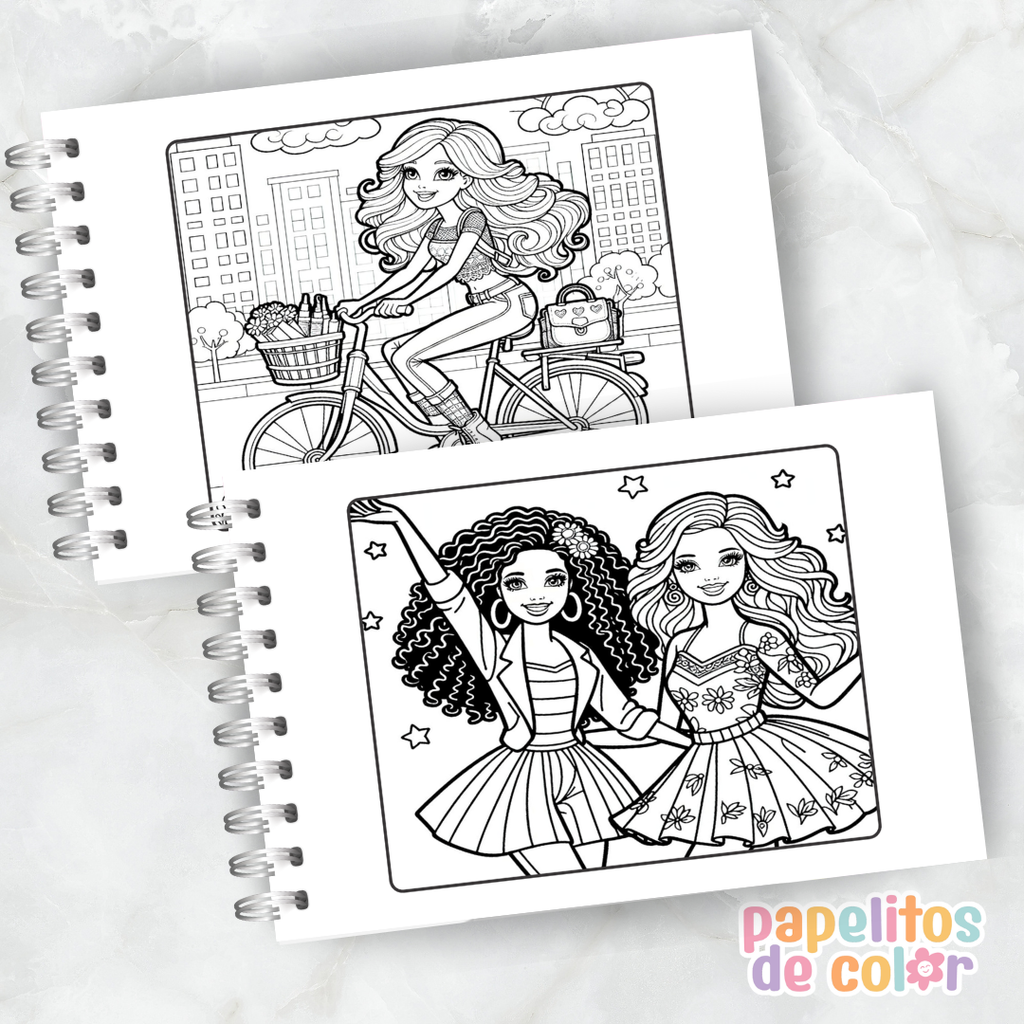 💖🎶 Libro para pintar Barbie 👗🎨