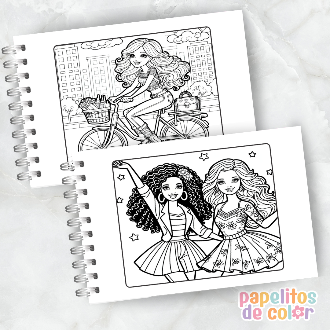 💖🎶 Libro para pintar Barbie 👗🎨