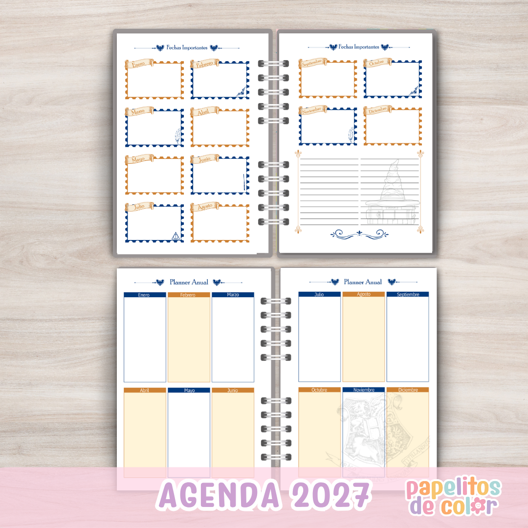 🦅✨ Agenda Ravenclaw 2027 – Semanal📘🎨