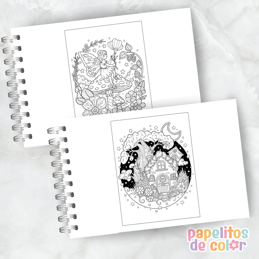 🌙✨ Libro para pintar Mystical World 🖍️🔮
