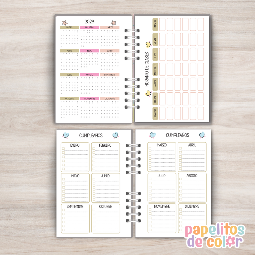 🎒 Agenda Escolar - Semanal 2027 ✨