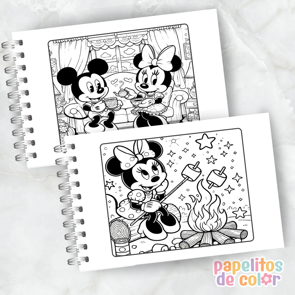 🎀🎶 Libro para pintar Minnie Mouse 💖🎨
