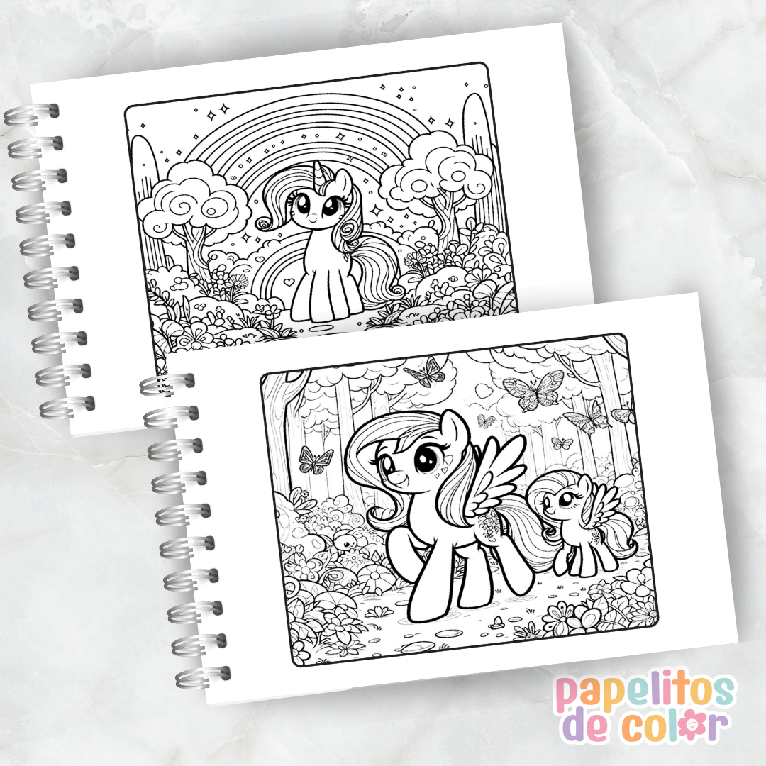 🦄🌈 Libro  para pintar Mi Pequeño Pony 🌈🦄