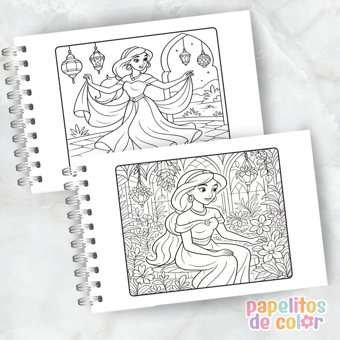 🕌 Libro para pintar Jazmín 🕌