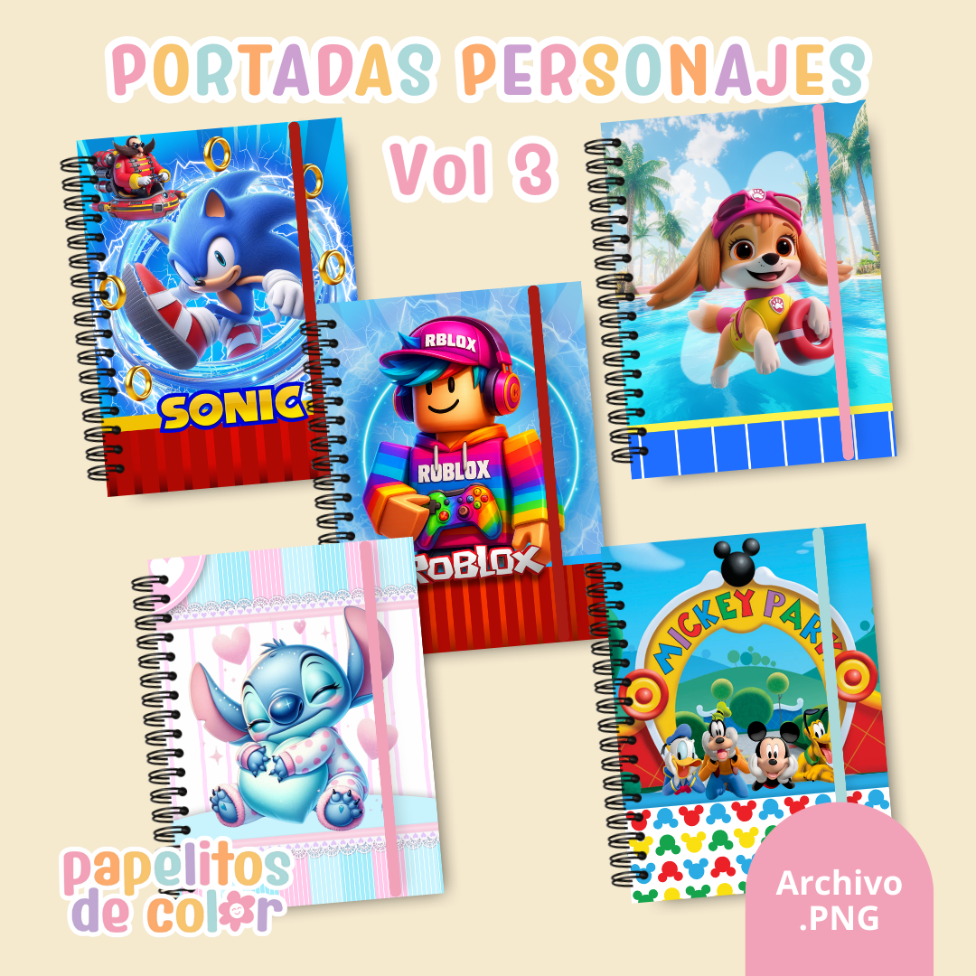 📚✨ Combo Portadas Personajes – Vol. 3 🎨💖