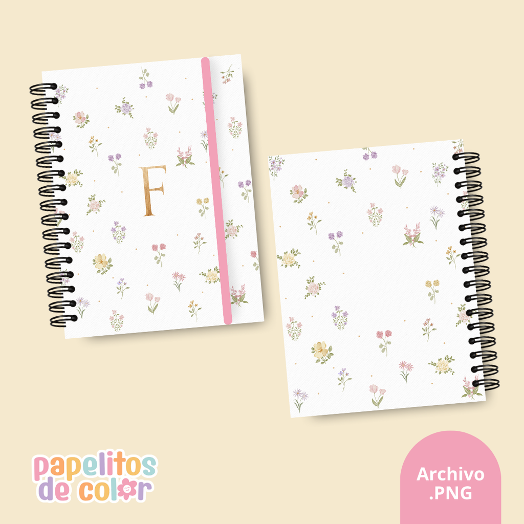 🌷 Pack Portadas ABC – Iniciales Aesthetic ✨