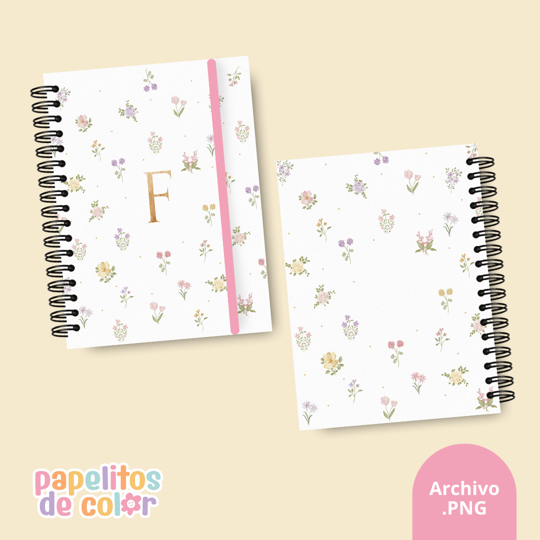 🌷 Pack Portadas ABC – Iniciales Aesthetic ✨