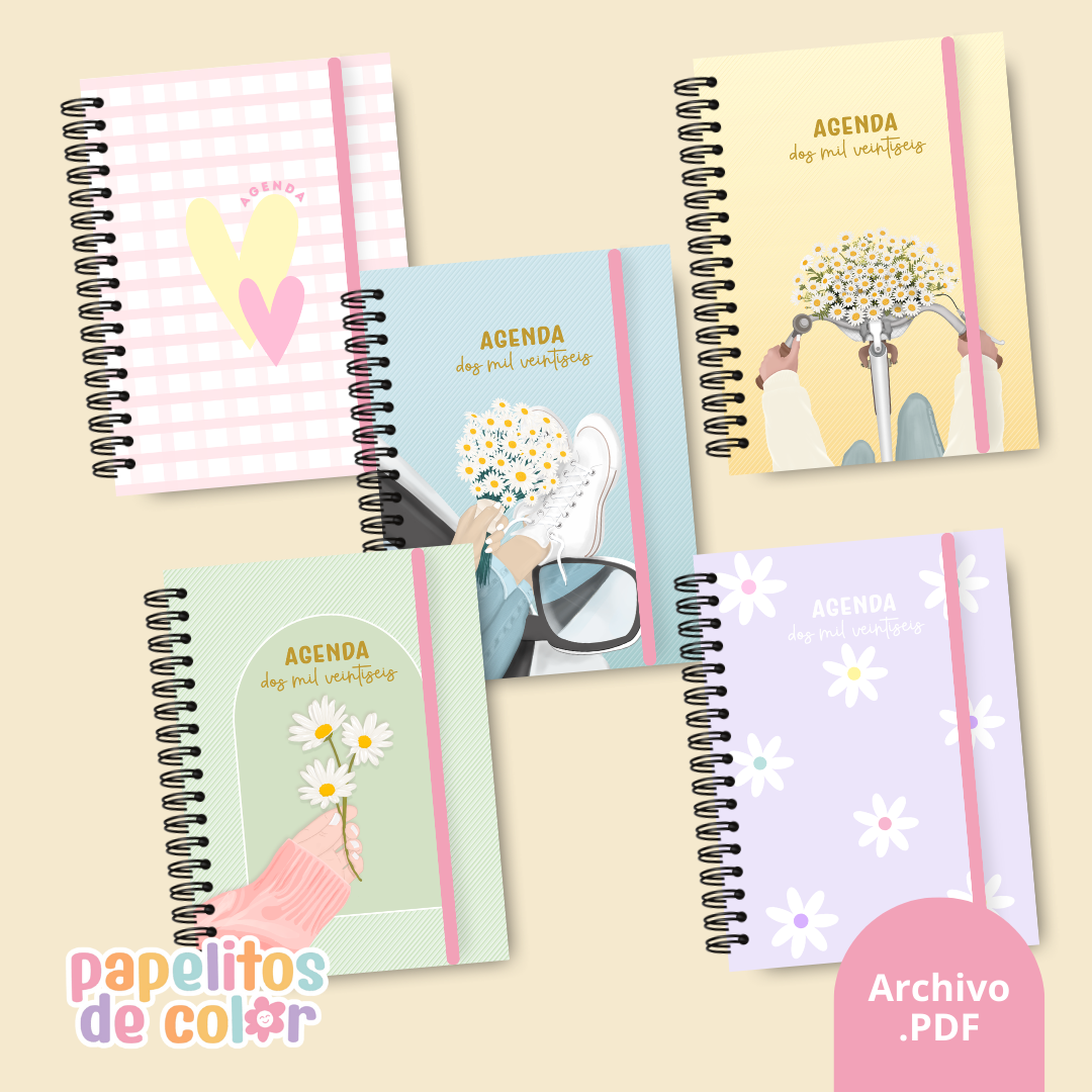 Pack 25 Portadas Agendas – Kit 6