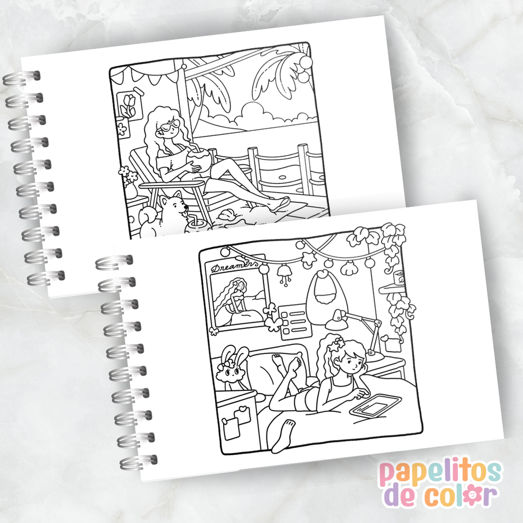 🌼 Cuaderno para Pintar Simple Joys✨
