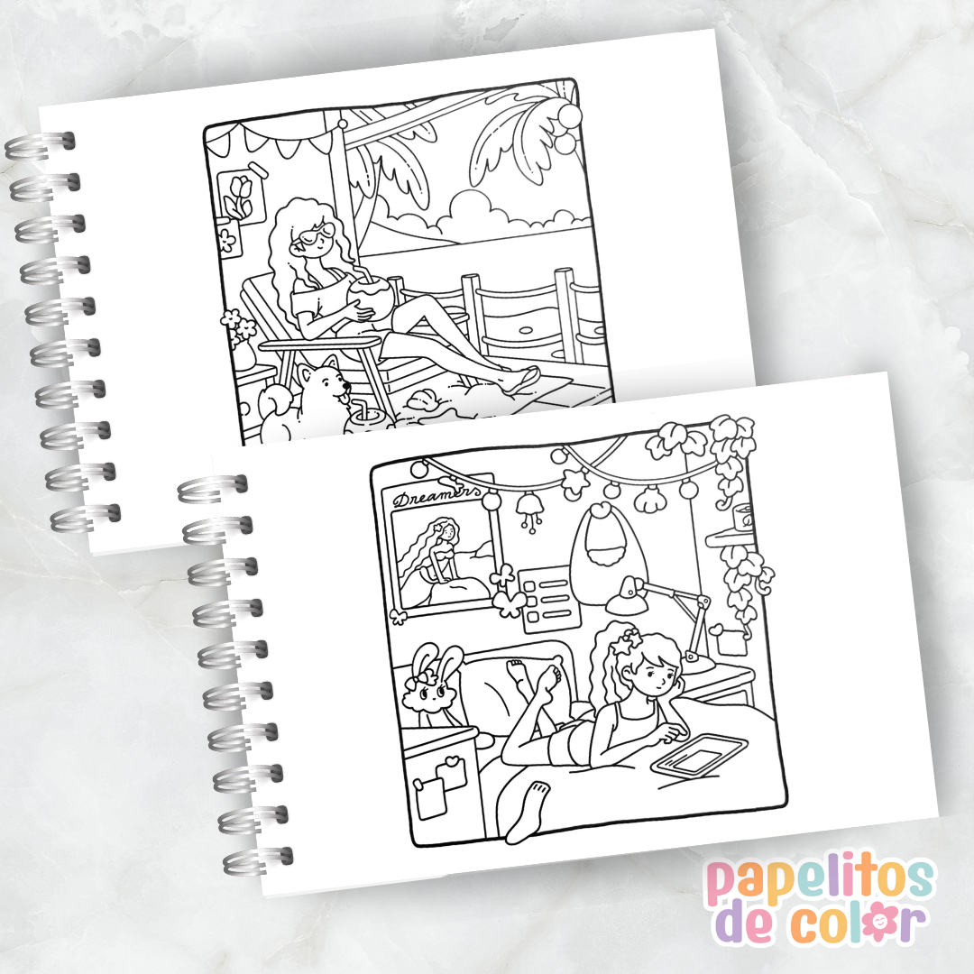 🌼 Cuaderno para Pintar Simple Joys✨