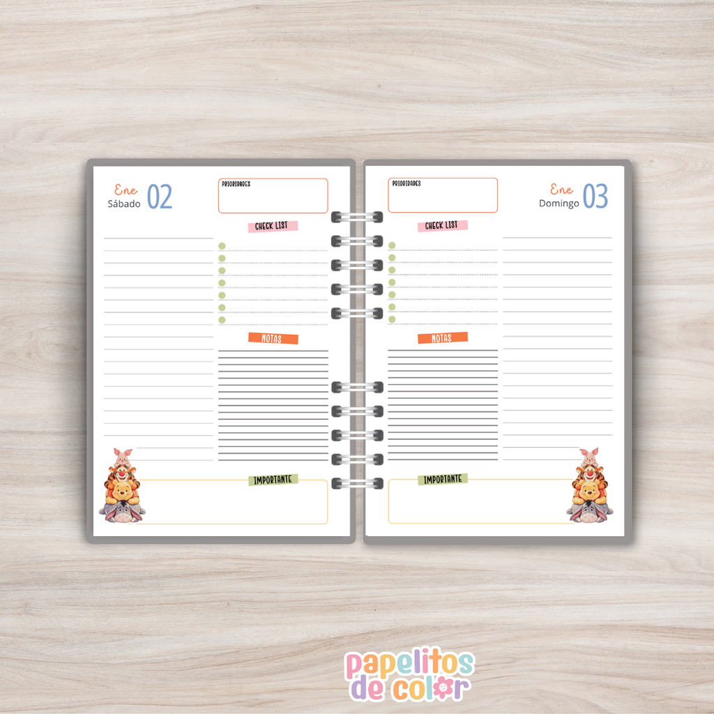 🧸✨ Agenda Pooh -  Diaria 2027 📖💛