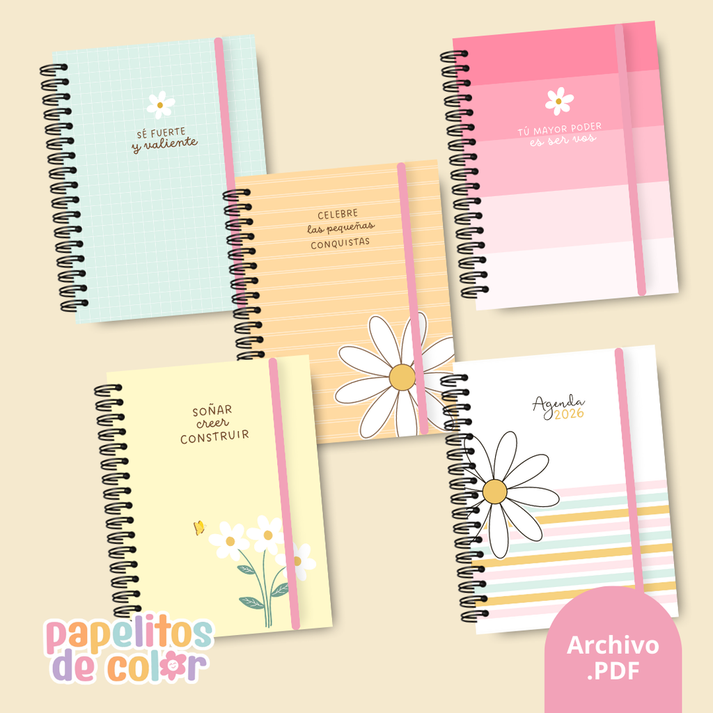 Pack 25 Portadas Agendas - Kit 5