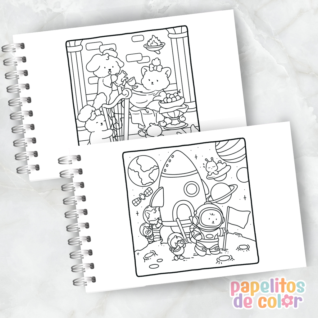 😄✨ Cuaderno para pintar tickle time ✨🎈