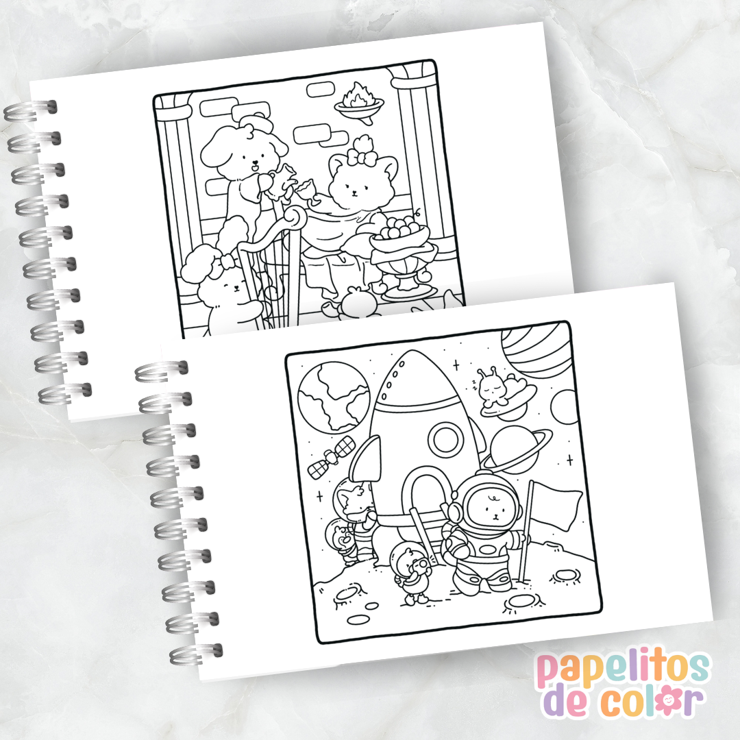 😄✨ Cuaderno para pintar tickle time ✨🎈