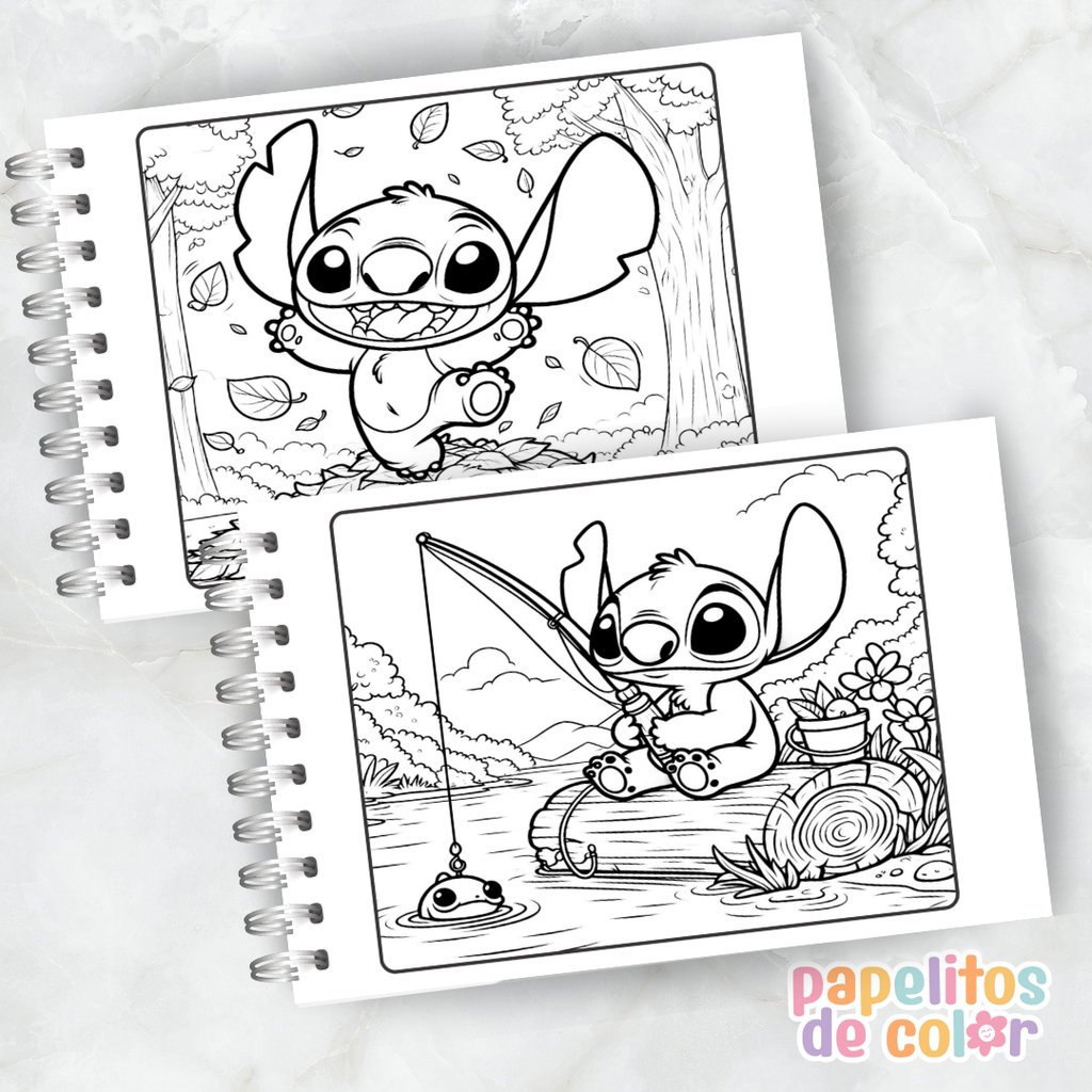 💙 Libro para Pintar Stitch Vol. 2 🌺✨