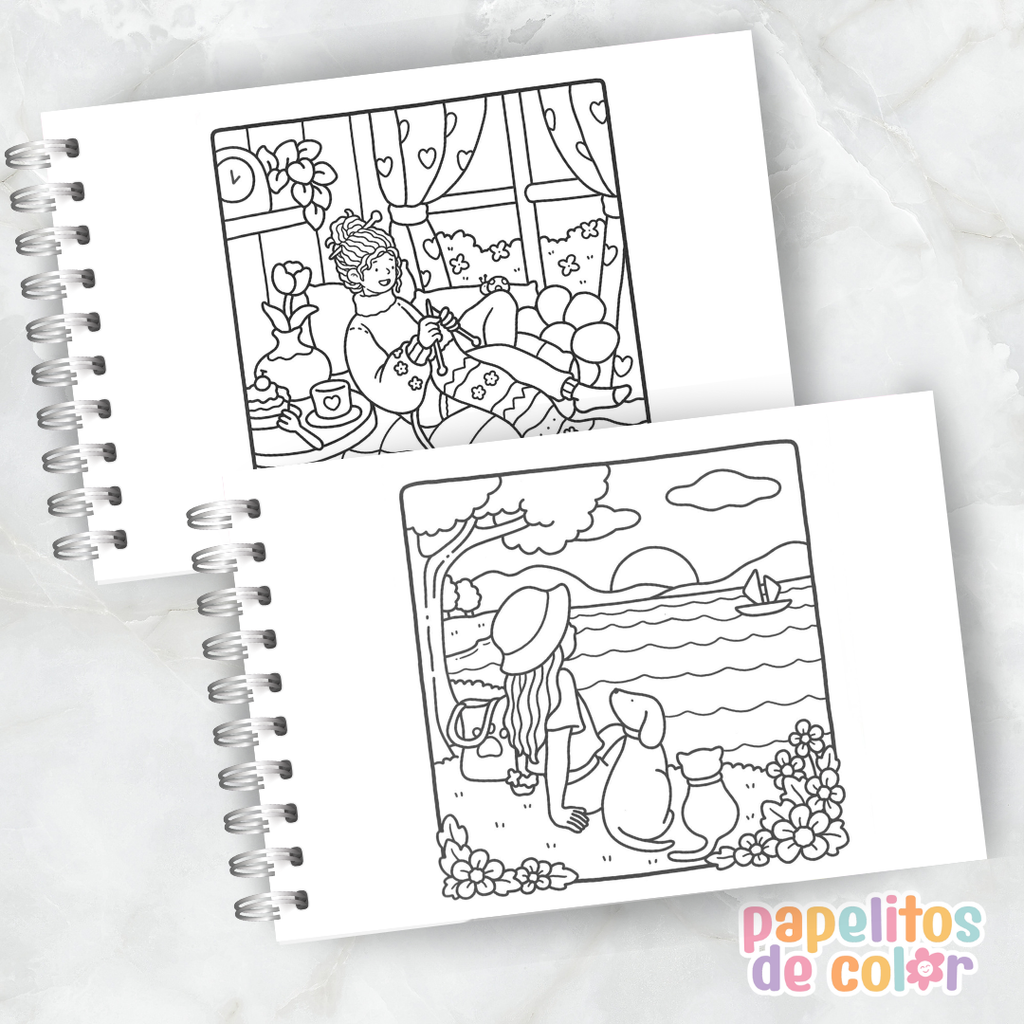 💖✨ Libro para Pintar Girl Moments 🎨🌸
