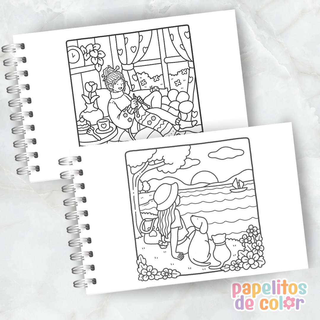 💖✨ Libro para Pintar Girl Moments 🎨🌸