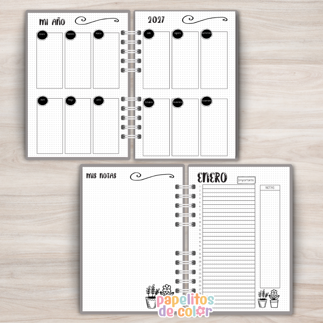 🖤 Agenda Black 2027  - Semanal 🖤