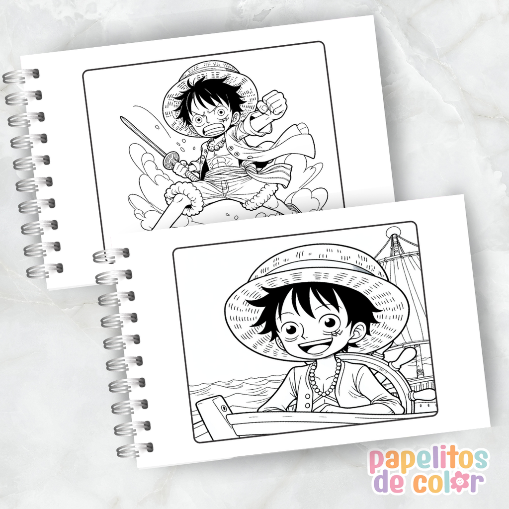 🏴‍☠️🎶 Libro para pintar One Piece 🌊🎨