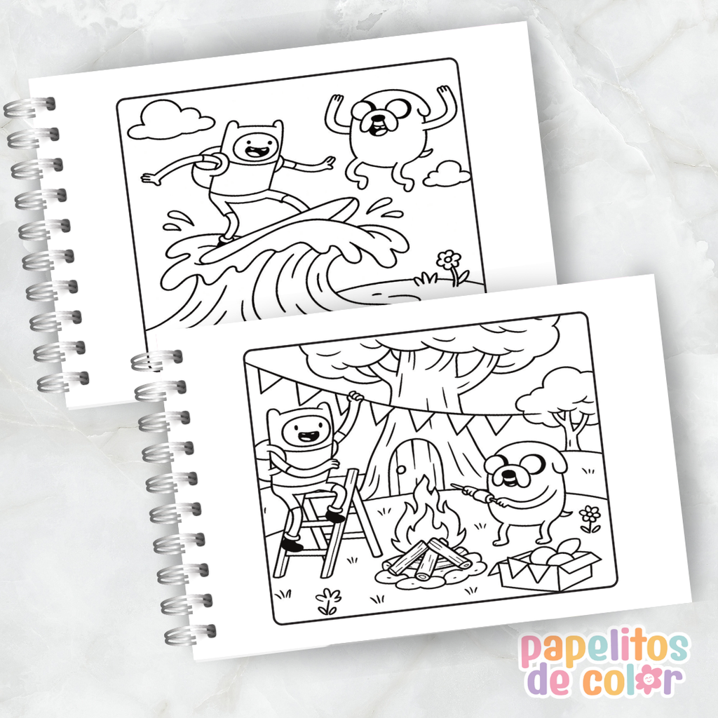 🌈 Libro para pintar Hora de Aventuras 🌈